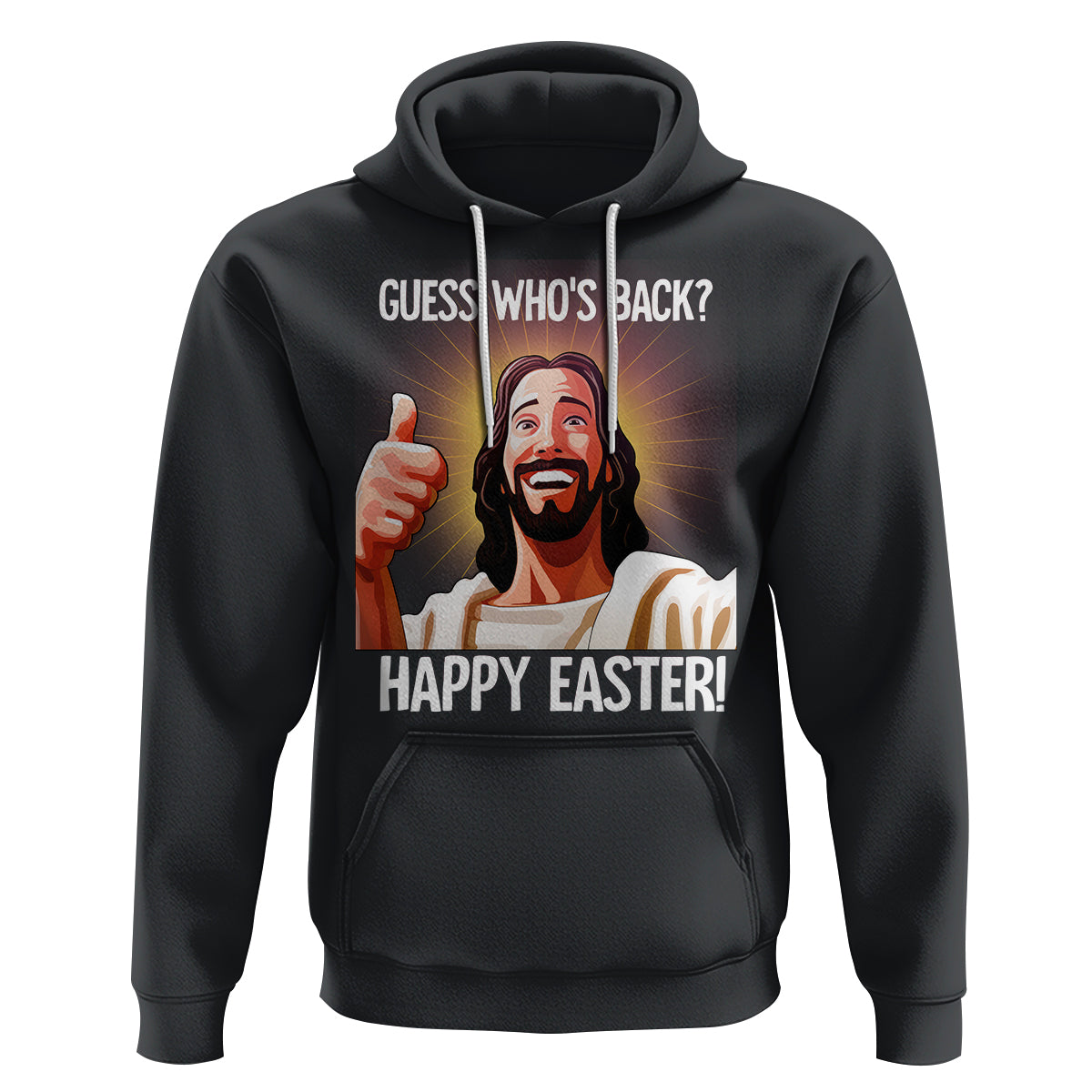 Easter Day Hoodie Guess Who's Back Funny Jesus Meme - Wonder Print Shop