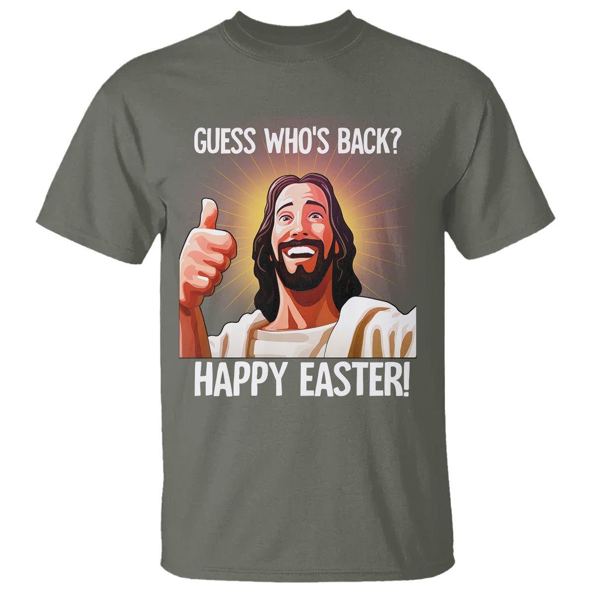 Easter Day T Shirt Guess Who's Back Funny Jesus Meme - Wonder Print Shop