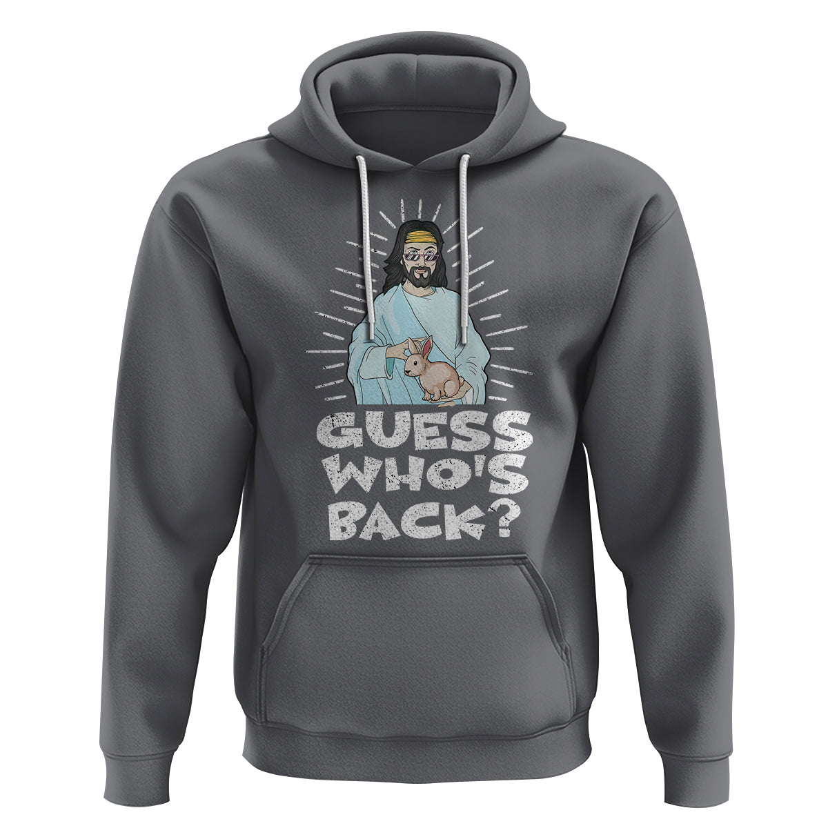 Easter Day Hoodie Guess Who's Back Funny Jesus Bunny - Wonder Print Shop