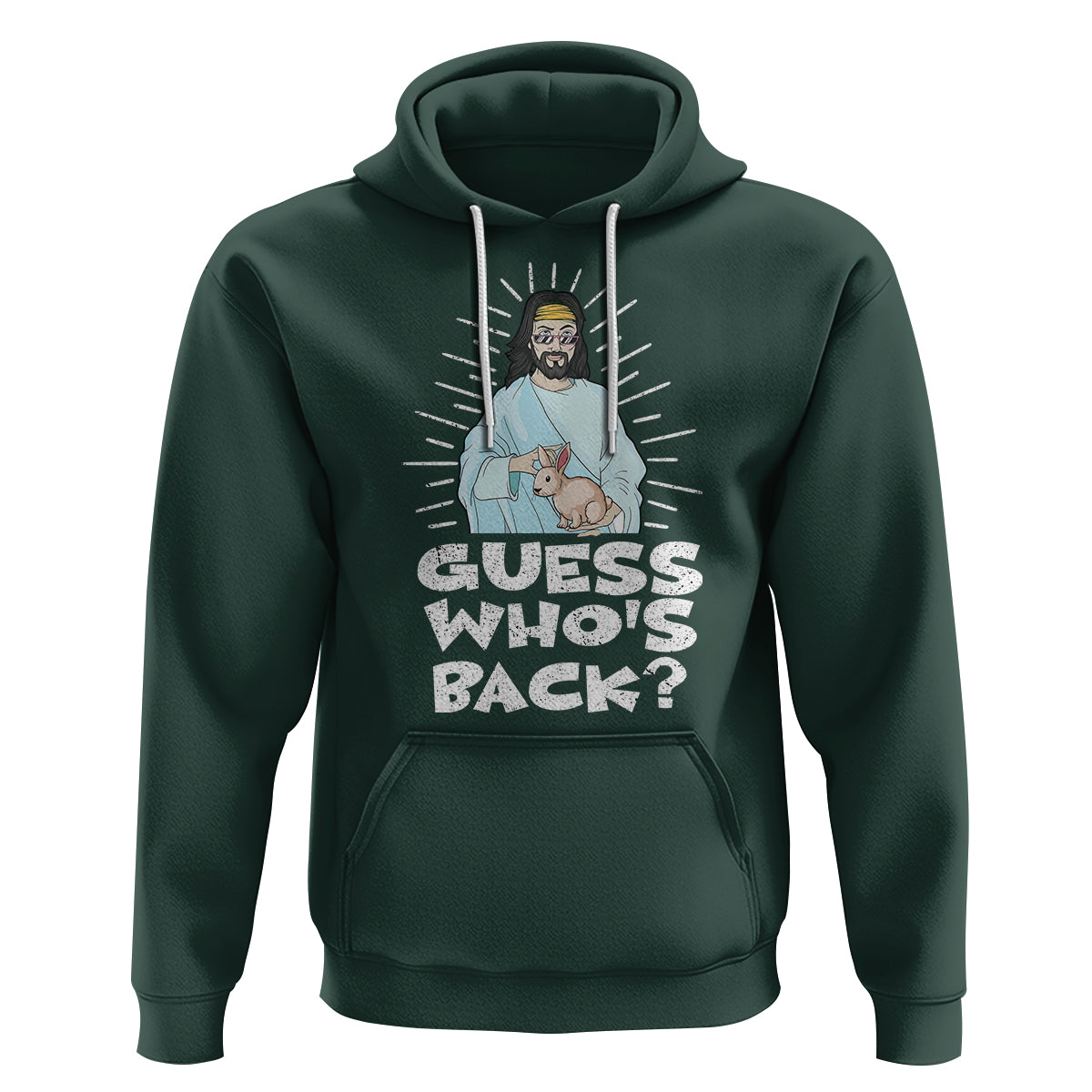 Easter Day Hoodie Guess Who's Back Funny Jesus Bunny - Wonder Print Shop