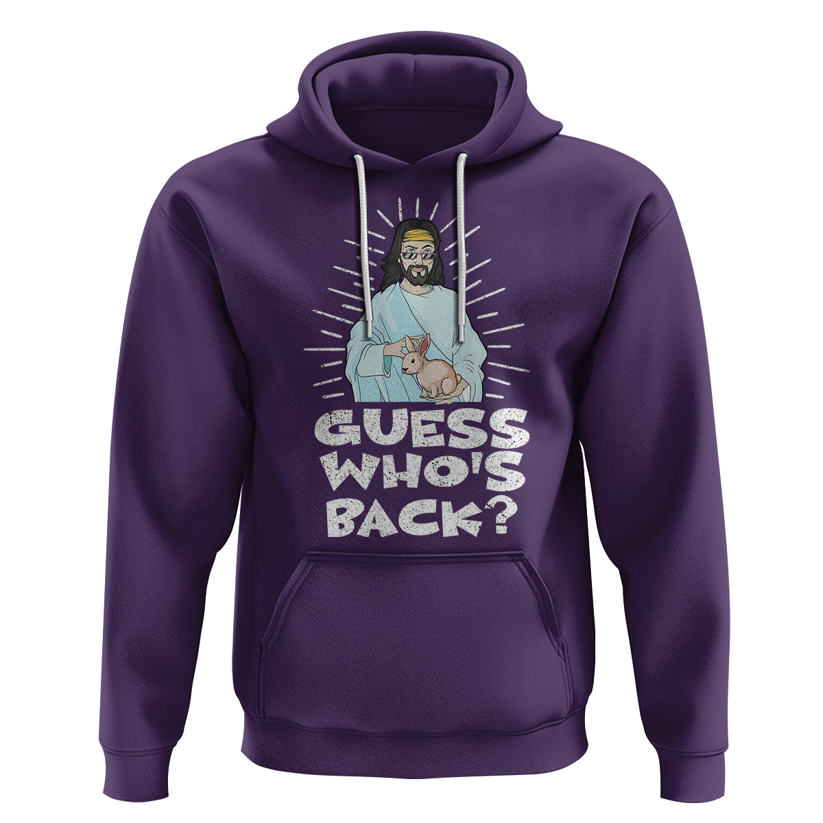 Easter Day Hoodie Guess Who's Back Funny Jesus Bunny - Wonder Print Shop