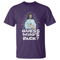 Easter Day T Shirt Guess Who's Back Funny Jesus Bunny - Wonder Print Shop