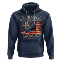 Easter Day Hoodie Normal Isn't Coming Back Jesus Is U.S. Christian Flag - Wonder Print Shop