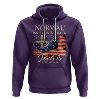 Easter Day Hoodie Normal Isn't Coming Back Jesus Is U.S. Christian Flag - Wonder Print Shop