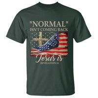 Easter Day T Shirt Normal Isn't Coming Back Jesus Is U.S. Christian Flag - Wonder Print Shop