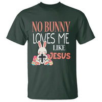 Easter Day T Shirt No Bunny Loves Me Like Jesus Cute Rabbit Christian - Wonder Print Shop