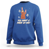 Easter Day Sweatshirt You Want A Piece Of Me Chocolate Bunny - Wonder Print Shop