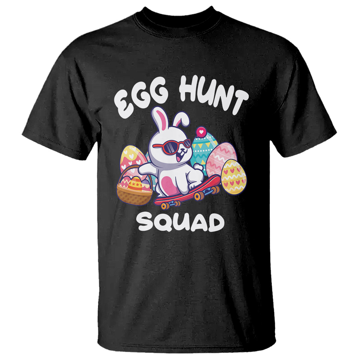 Easter Day T Shirt Egg Hunt Squad Cool Bunny Funny Hunting Season - Wonder Print Shop