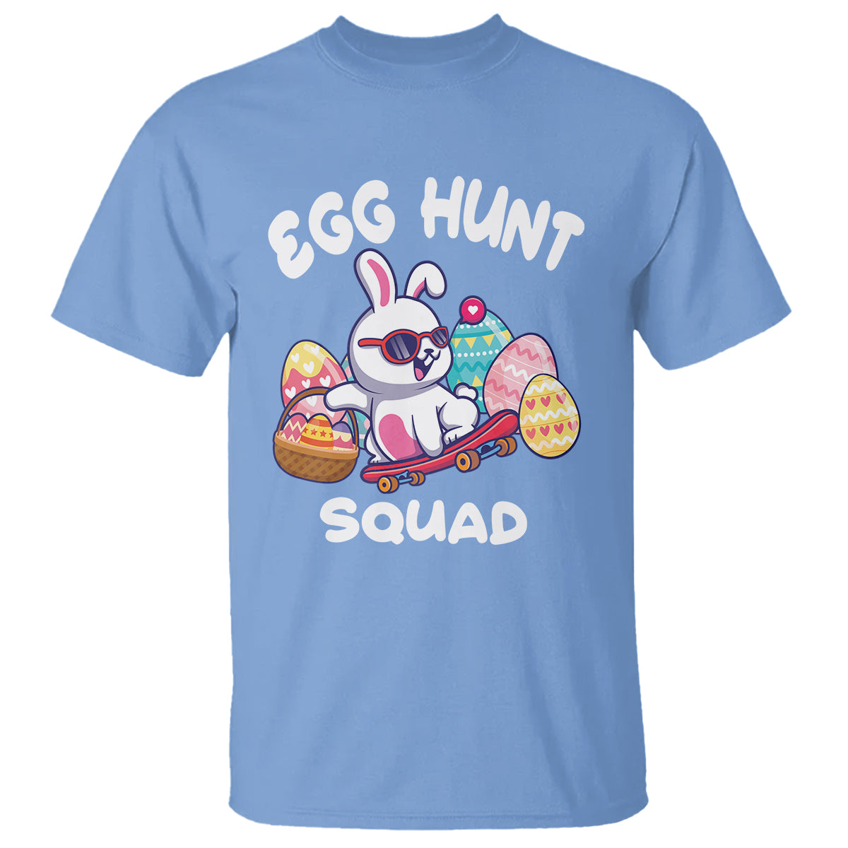 Easter Day T Shirt Egg Hunt Squad Cool Bunny Funny Hunting Season - Wonder Print Shop