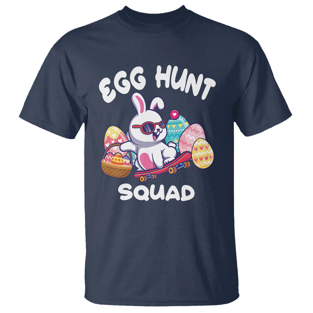 Easter Day T Shirt Egg Hunt Squad Cool Bunny Funny Hunting Season - Wonder Print Shop
