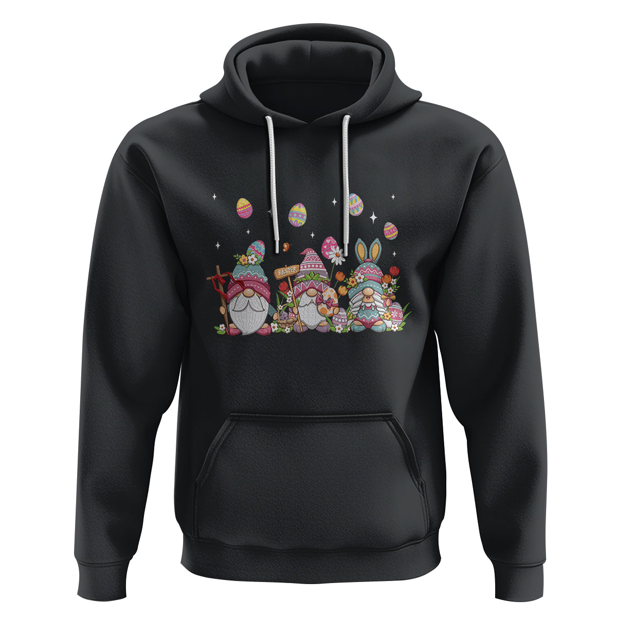 Easter Day Cute Gnomies Egg Hunting Hoodie - Wonder Print Shop
