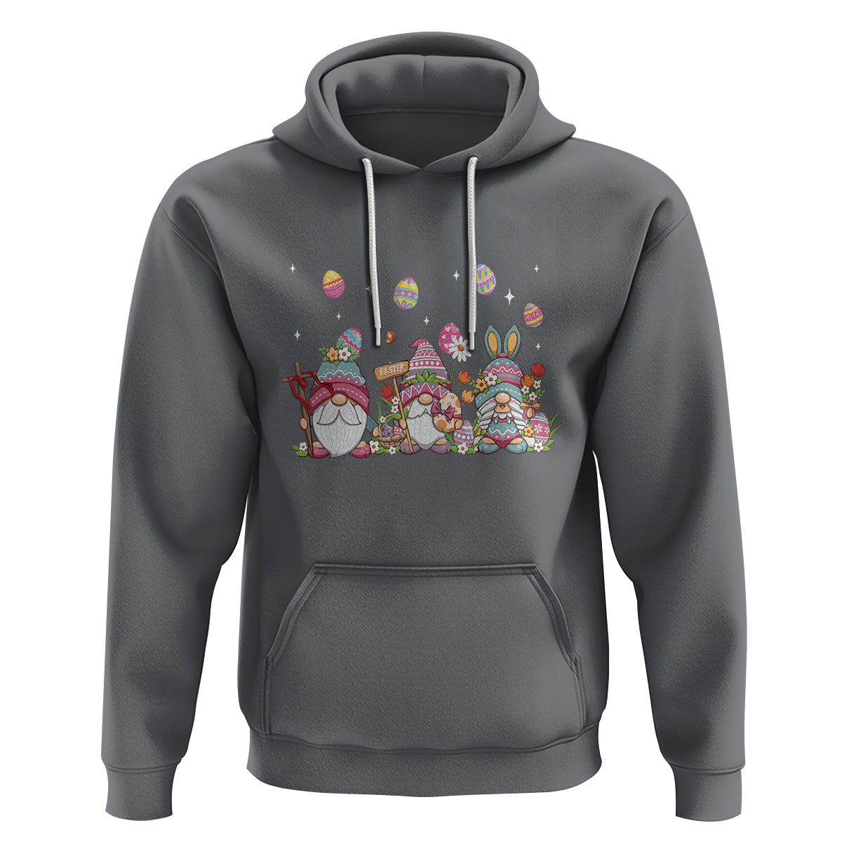 Easter Day Cute Gnomies Egg Hunting Hoodie - Wonder Print Shop