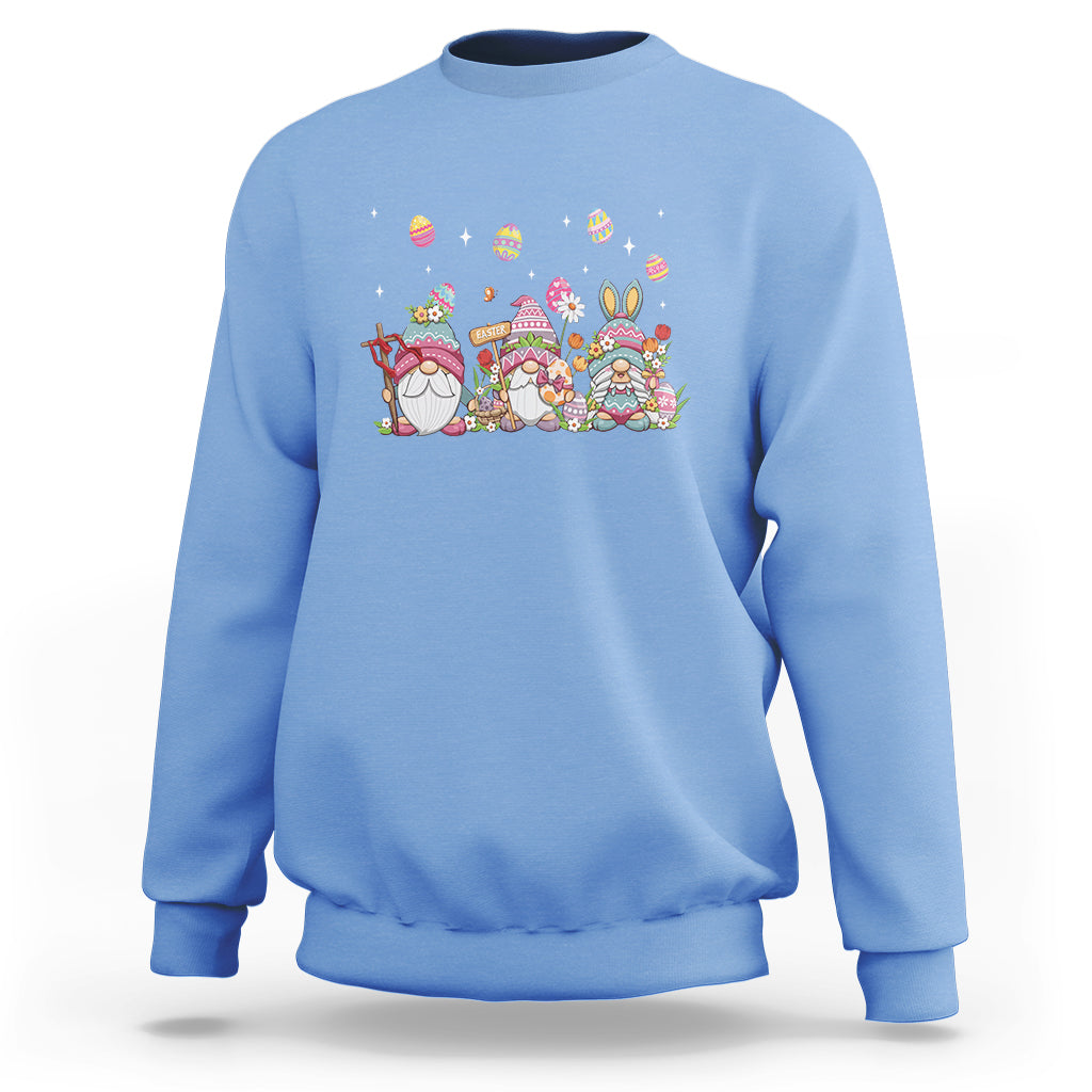 Easter Day Cute Gnomies Egg Hunting Sweatshirt - Wonder Print Shop