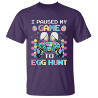 Easter Day T Shirt I Paused My Game To Egg Hunt Funny Gamer - Wonder Print Shop
