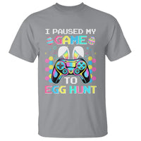Easter Day T Shirt I Paused My Game To Egg Hunt Funny Gamer - Wonder Print Shop