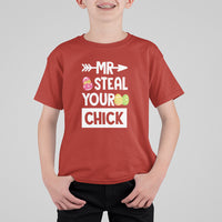 Easter Day T Shirt For Kid Mr. Steal Your Chick Funny Egg Baby Chicken - Wonder Print Shop