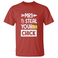 Easter Day T Shirt Mrs. Steal Your Chick Funny Egg Baby Chicken - Wonder Print Shop