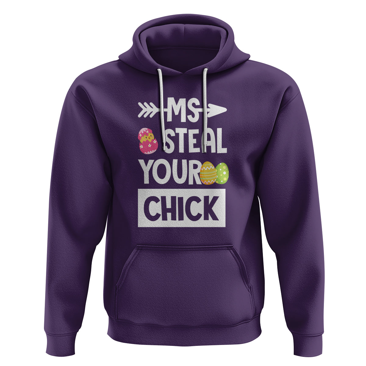 Easter Day Hoodie Ms. Steal Your Chick Funny Egg Baby Chicken - Wonder Print Shop