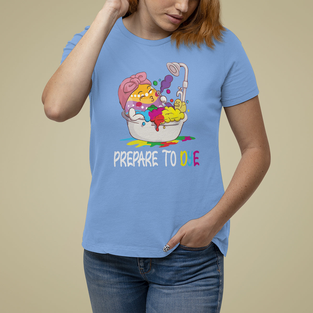 Funny Easter Day T Shirt For Women Prepare To Dye Sunday Egg Hunting - Wonder Print Shop