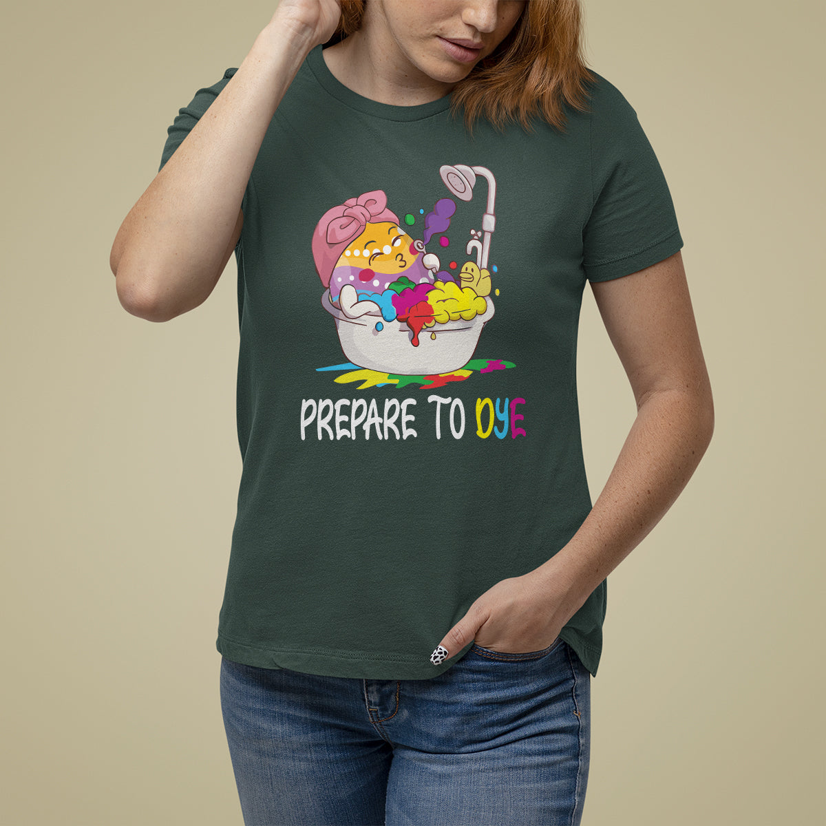 Funny Easter Day T Shirt For Women Prepare To Dye Sunday Egg Hunting - Wonder Print Shop