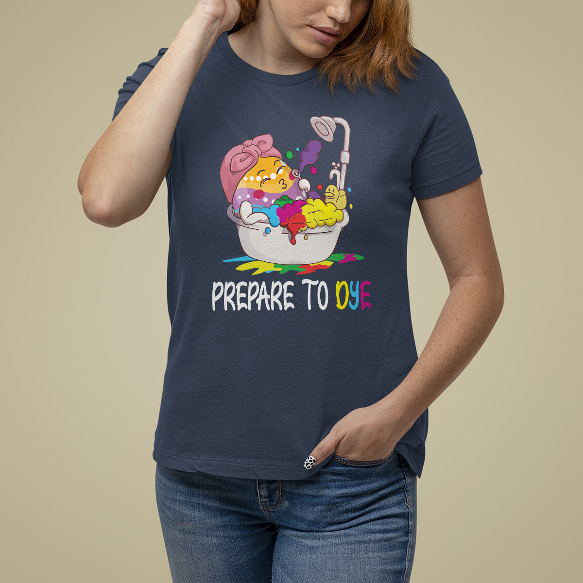 Funny Easter Day T Shirt For Women Prepare To Dye Sunday Egg Hunting - Wonder Print Shop