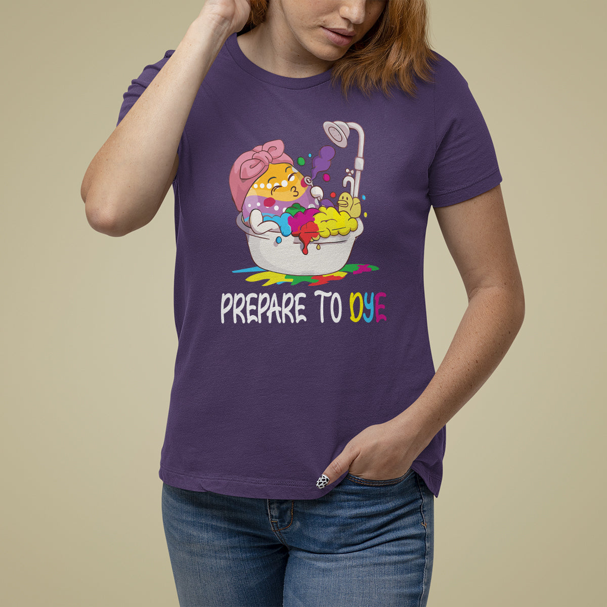 Funny Easter Day T Shirt For Women Prepare To Dye Sunday Egg Hunting - Wonder Print Shop