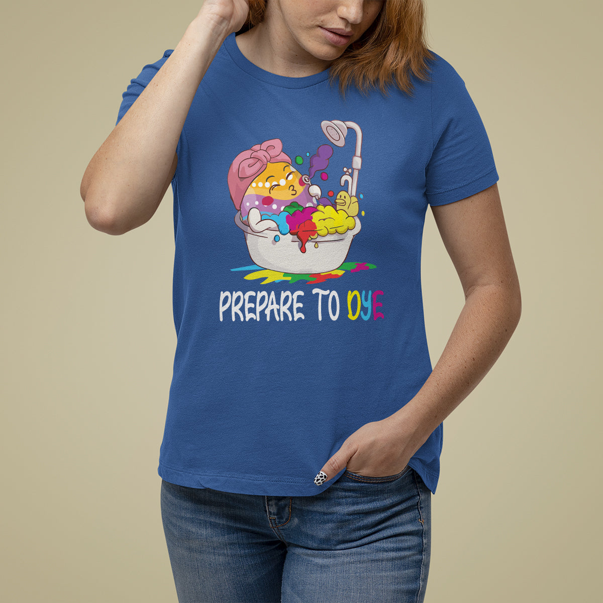 Funny Easter Day T Shirt For Women Prepare To Dye Sunday Egg Hunting - Wonder Print Shop