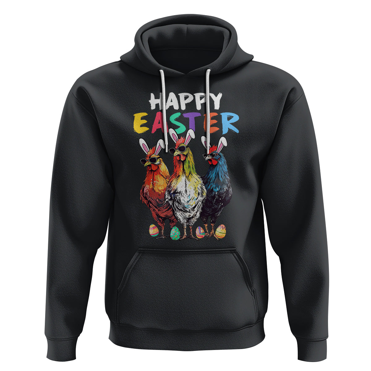 Easter Day Hoodie Funny Chicken Bunny Costume Farmer Farm Animal - Wonder Print Shop