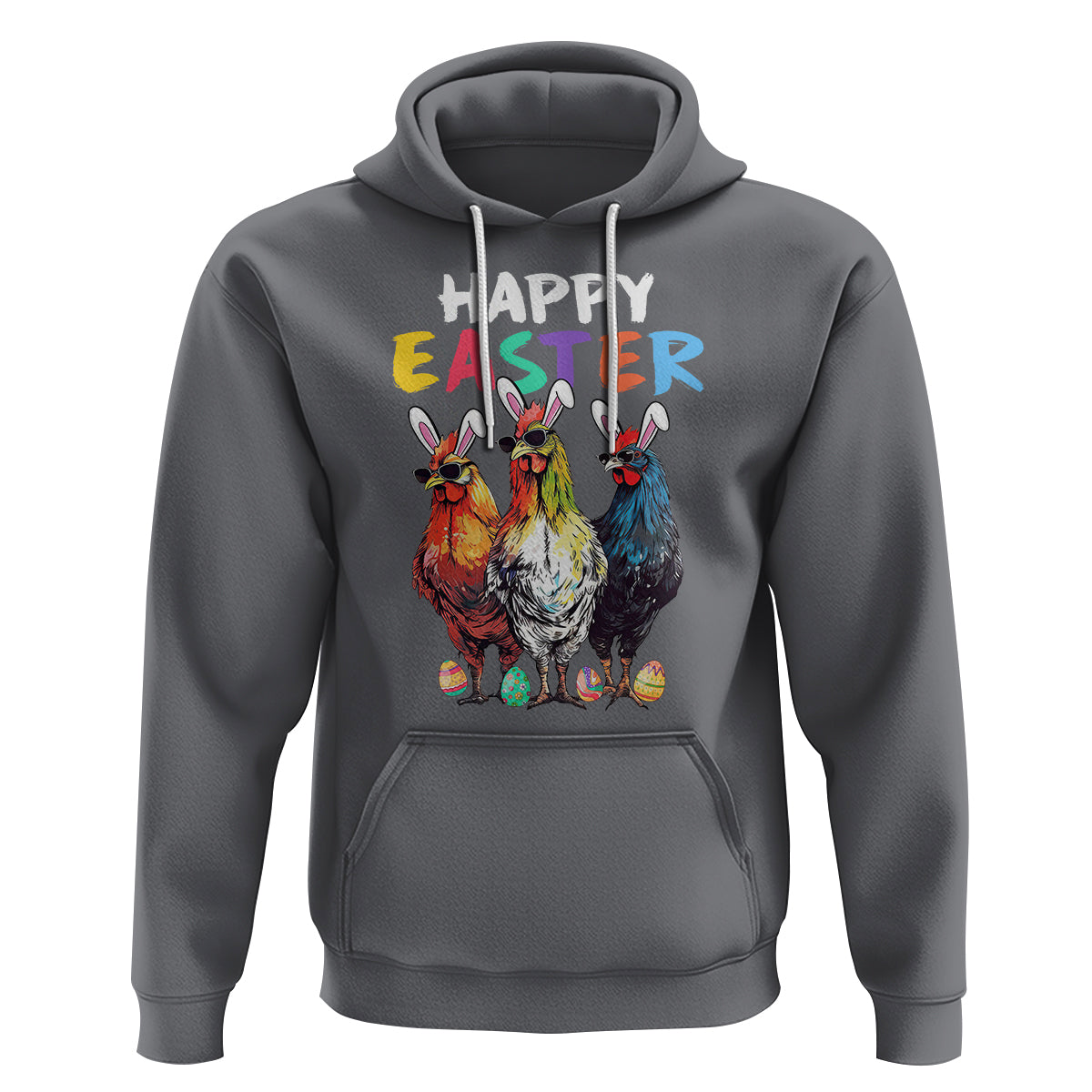 Easter Day Hoodie Funny Chicken Bunny Costume Farmer Farm Animal - Wonder Print Shop