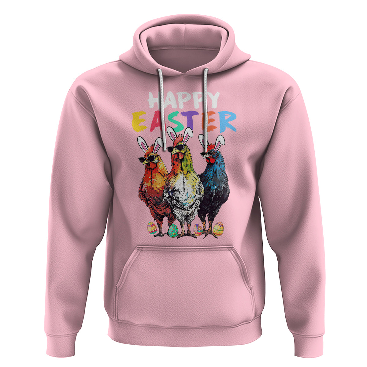 Easter Day Hoodie Funny Chicken Bunny Costume Farmer Farm Animal - Wonder Print Shop
