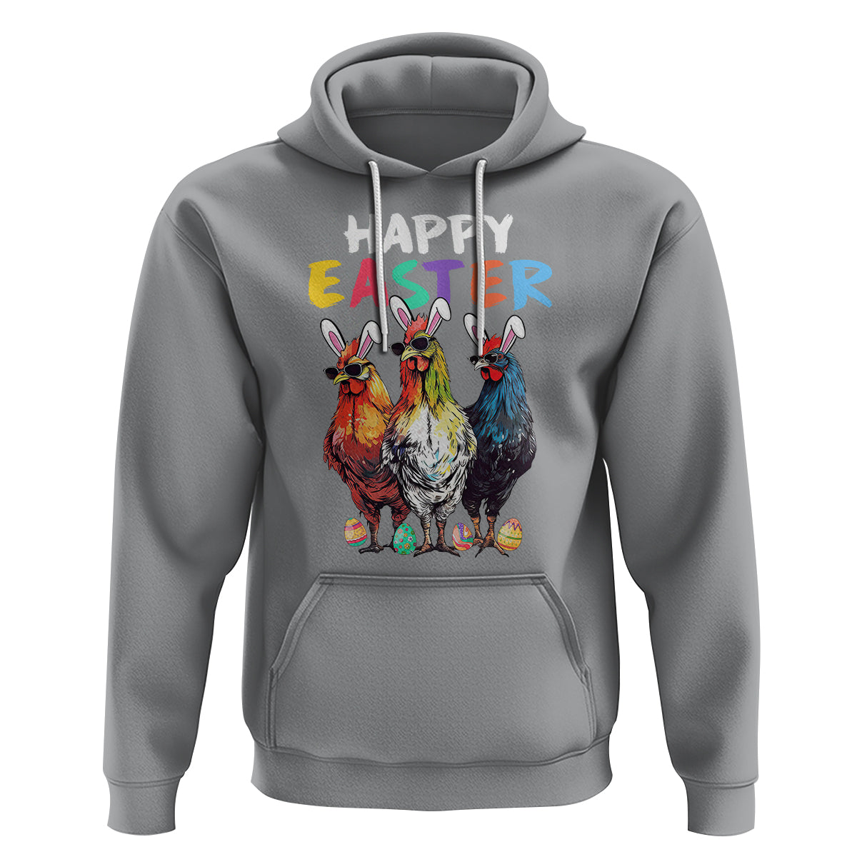 Easter Day Hoodie Funny Chicken Bunny Costume Farmer Farm Animal - Wonder Print Shop