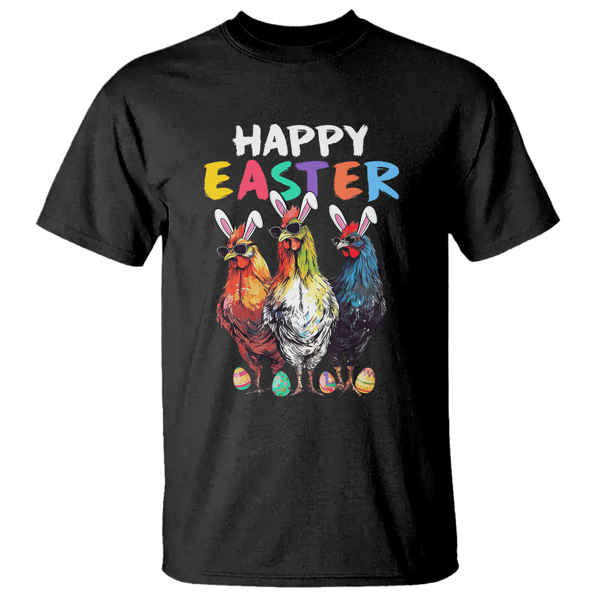 Easter Day T Shirt Funny Chicken Bunny Costume Farmer Farm Animal - Wonder Print Shop