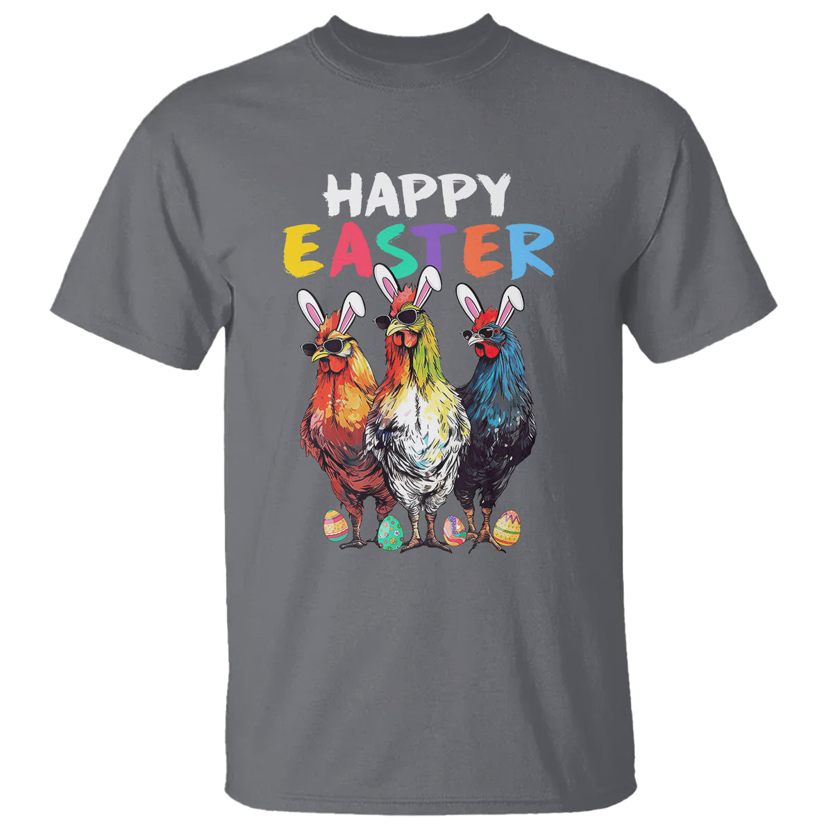 Easter Day T Shirt Funny Chicken Bunny Costume Farmer Farm Animal - Wonder Print Shop