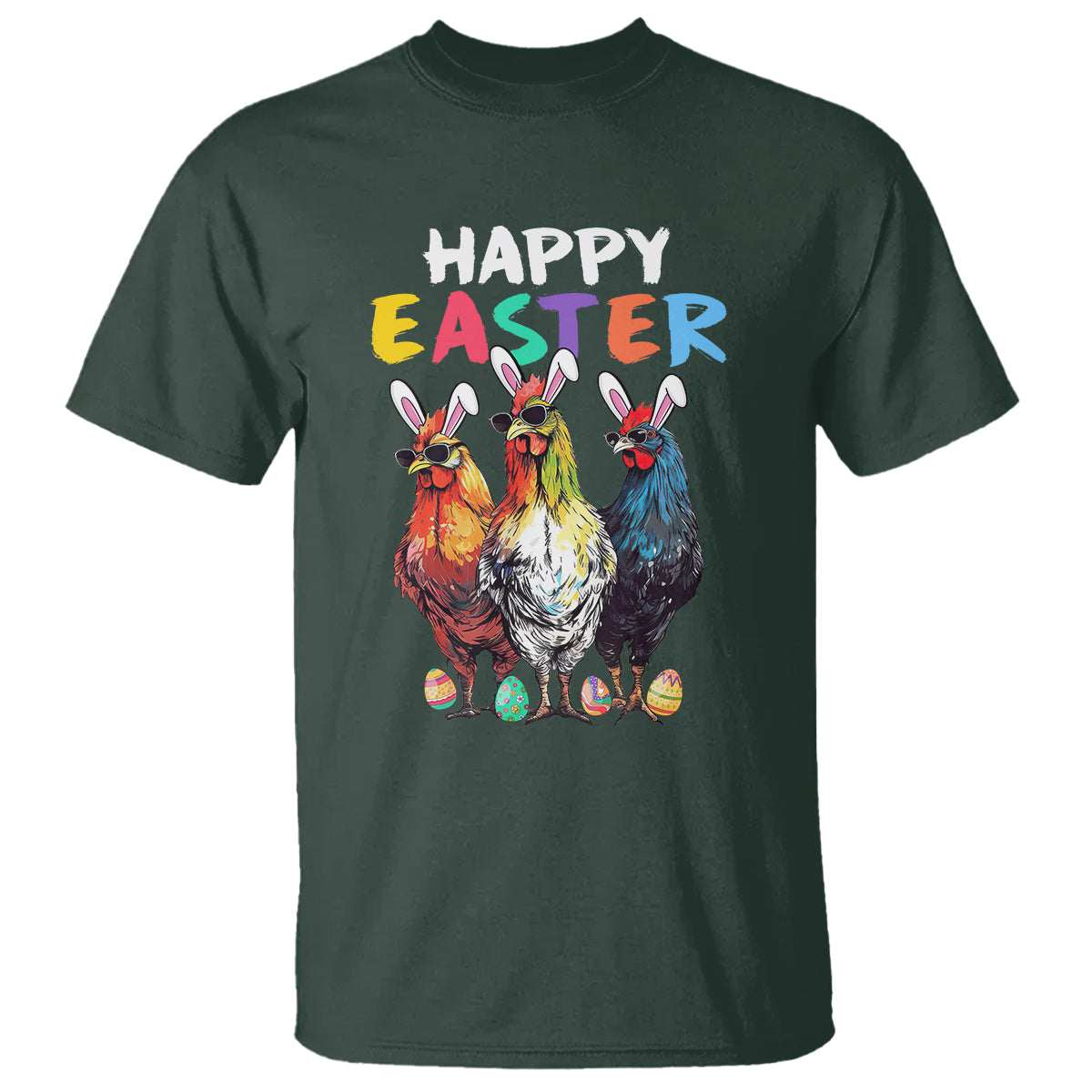 Easter Day T Shirt Funny Chicken Bunny Costume Farmer Farm Animal - Wonder Print Shop