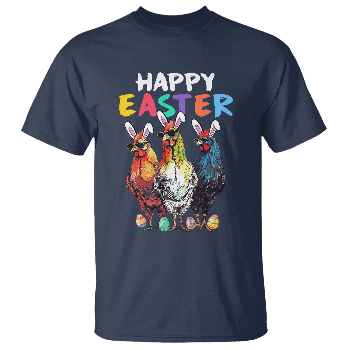 Easter Day T Shirt Funny Chicken Bunny Costume Farmer Farm Animal - Wonder Print Shop