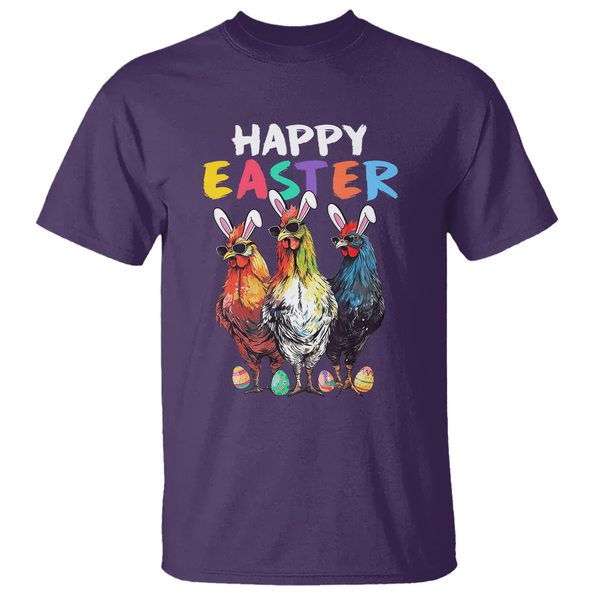 Easter Day T Shirt Funny Chicken Bunny Costume Farmer Farm Animal - Wonder Print Shop