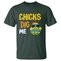 Easter Day T Shirt Chicks Dig Me Funny Baby Chicken - Wonder Print Shop
