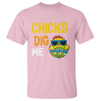 Easter Day T Shirt Chicks Dig Me Funny Baby Chicken - Wonder Print Shop