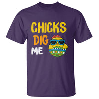 Easter Day T Shirt Chicks Dig Me Funny Baby Chicken - Wonder Print Shop