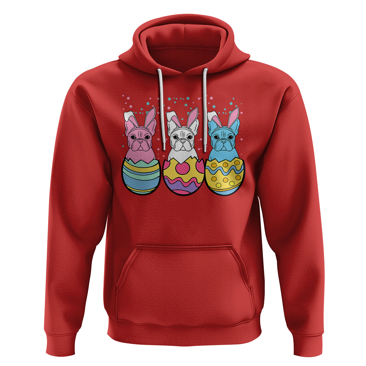 Easter Day Hoodie Cute Bunny French Bulldogs Frenchie Dog Lover - Wonder Print Shop