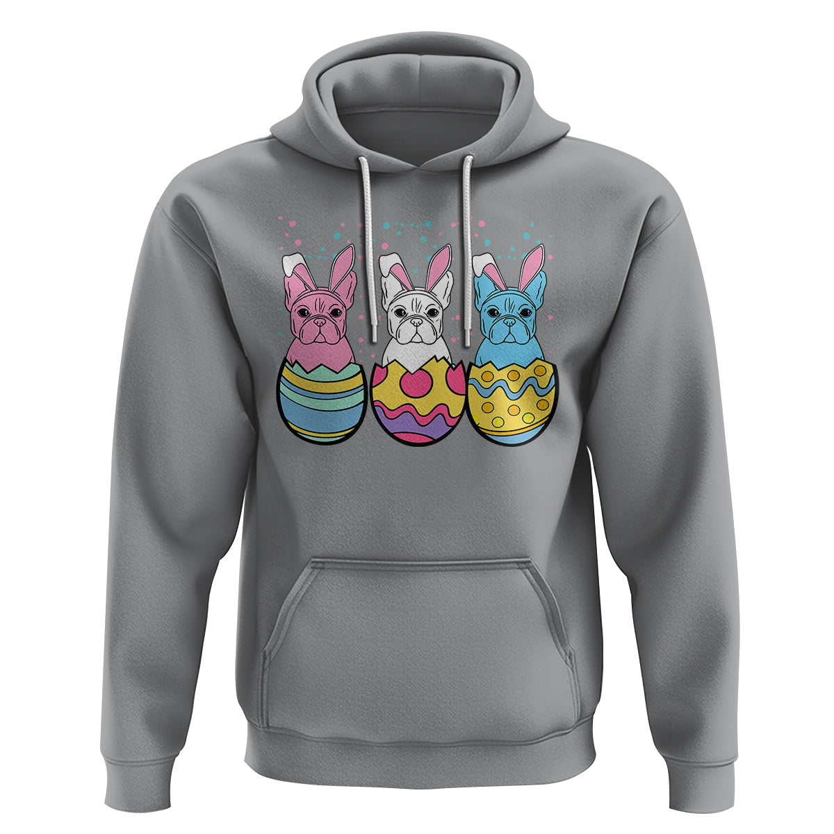Easter Day Hoodie Cute Bunny French Bulldogs Frenchie Dog Lover - Wonder Print Shop