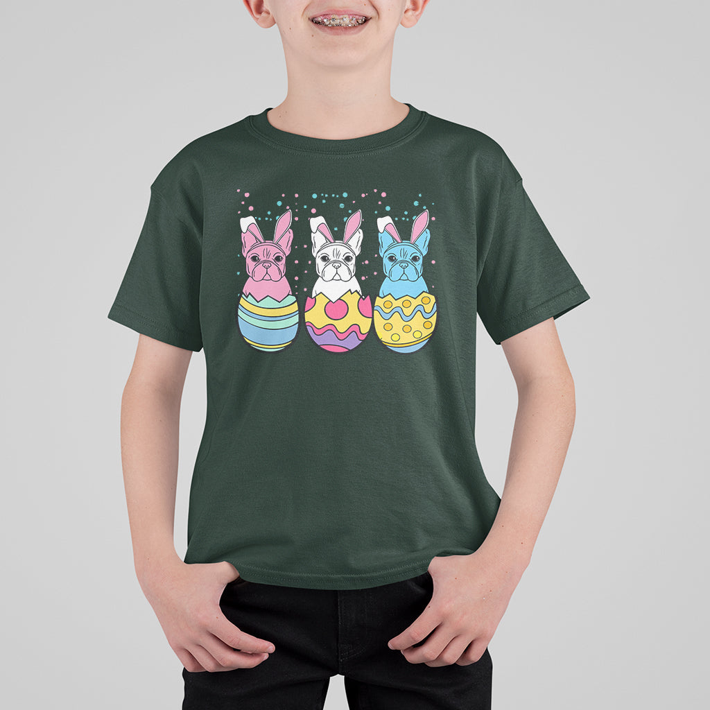 Easter Day T Shirt For Kid Cute Bunny French Bulldogs Frenchie Dog Lover - Wonder Print Shop