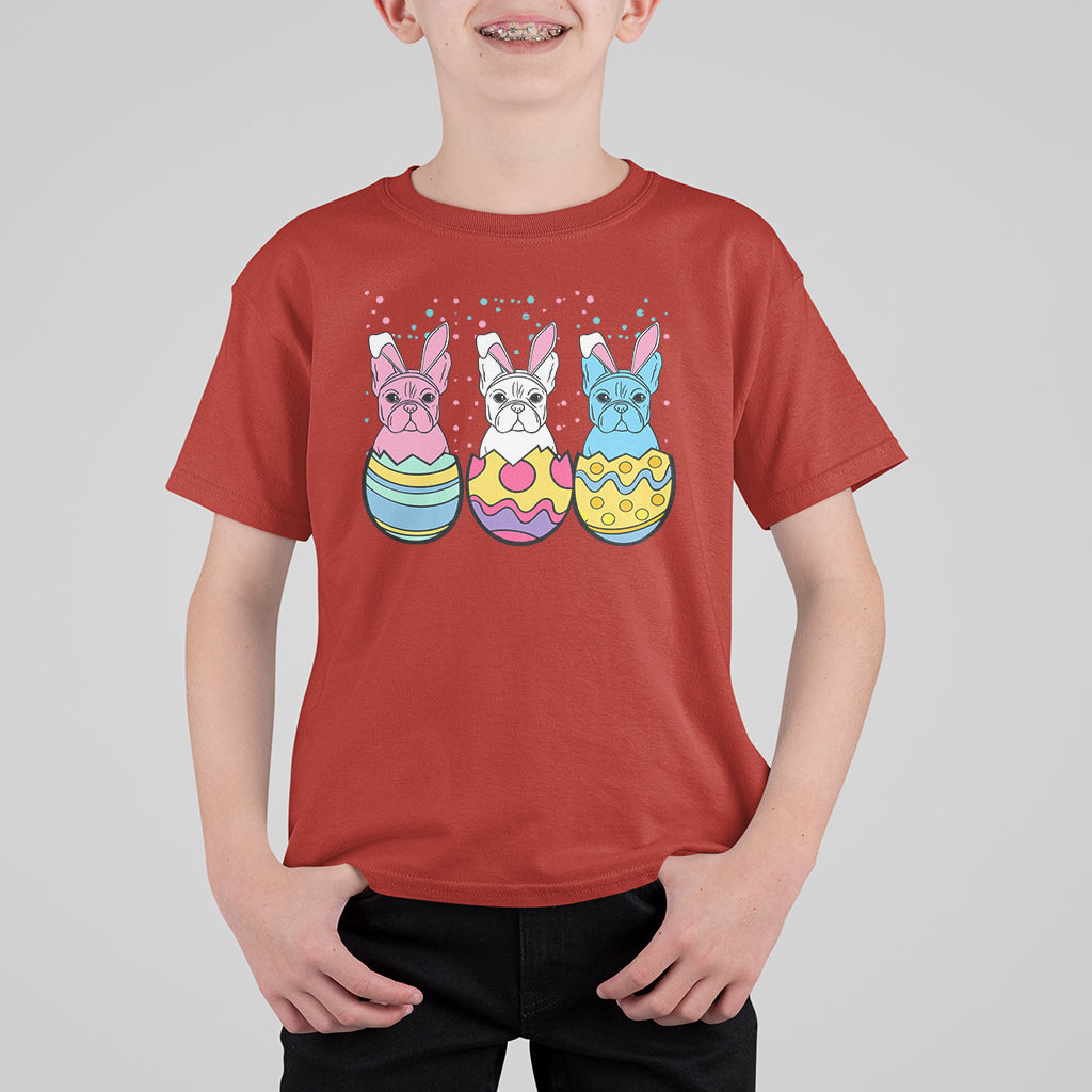 Easter Day T Shirt For Kid Cute Bunny French Bulldogs Frenchie Dog Lover - Wonder Print Shop