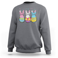 Easter Day Sweatshirt Cute Bunny French Bulldogs Frenchie Dog Lover - Wonder Print Shop