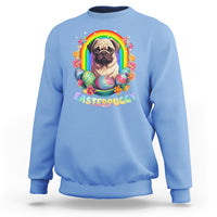 Easter Day Sweatshirt Easterpuggy Funny Pug Dog Lover Egg Basket - Wonder Print Shop