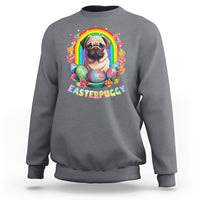 Easter Day Sweatshirt Easterpuggy Funny Pug Dog Lover Egg Basket - Wonder Print Shop