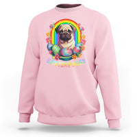 Easter Day Sweatshirt Easterpuggy Funny Pug Dog Lover Egg Basket - Wonder Print Shop