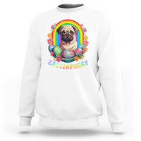 Easter Day Sweatshirt Easterpuggy Funny Pug Dog Lover Egg Basket - Wonder Print Shop