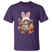 Easter Day T Shirt Cute Bunny Cat Lover Eggs Basket - Wonder Print Shop