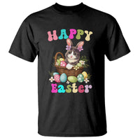 Easter Day T Shirt Cute Cat Bunny Costume Egg Basket - Wonder Print Shop